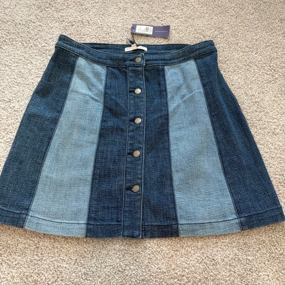 Rebecca Minkoff Beatty Mini Skirt Womens 6 Blue Denim Americana Western Festival